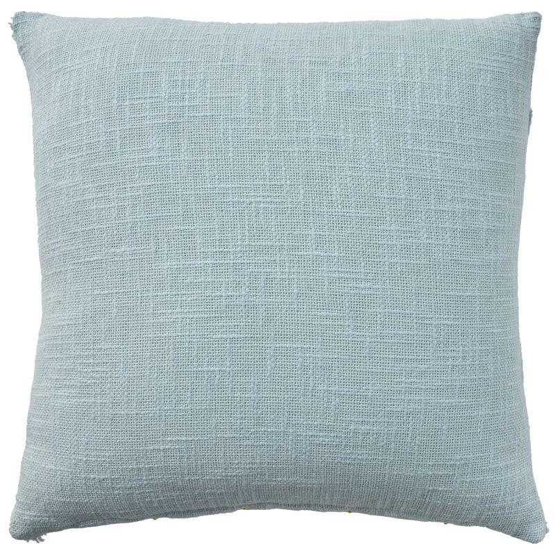 Mina Victory Lifestyle Distressed Diamond 18" x 18" Light Blue Indoor Throw Pillow