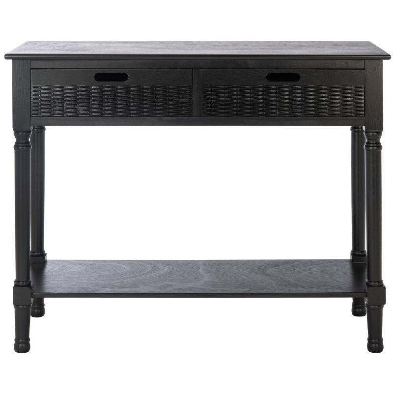 Landers 2 Drawer Console Table - CNS5710B - Black - Safavieh