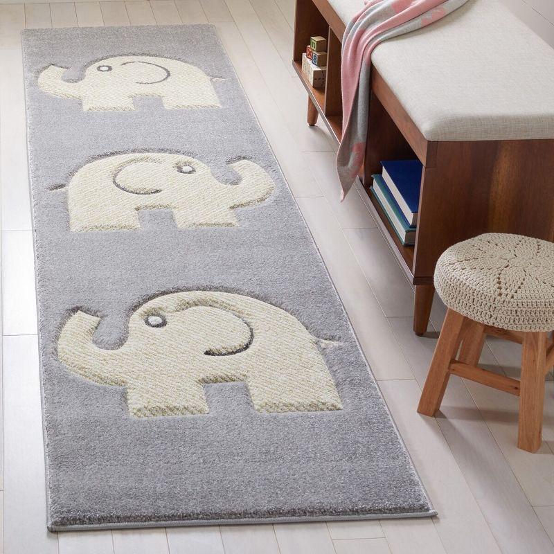 Carousel Kids  CRK165 Loomed Indoor Area Rug - Grey/Ivory - 2'3"x4' - Safavieh