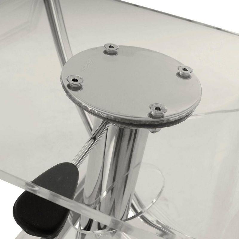 Napoli Clear Acrylic Adjustable Swivel Bar Stools, Set of 2