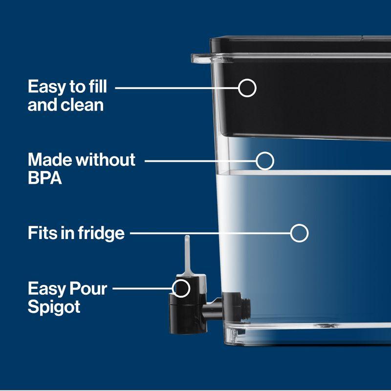 Brita Extra Large 27-Cup UltraMax Filtered Water Dispenser with Filter - Jet Black