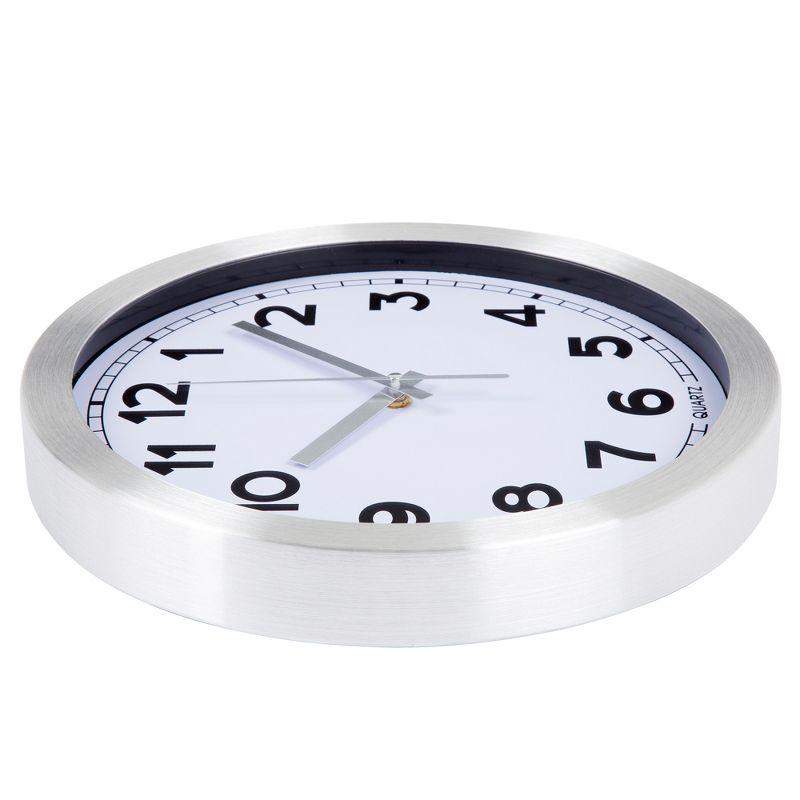 Everyday Home 12 Inch Brushed Aluminum Wall Clock