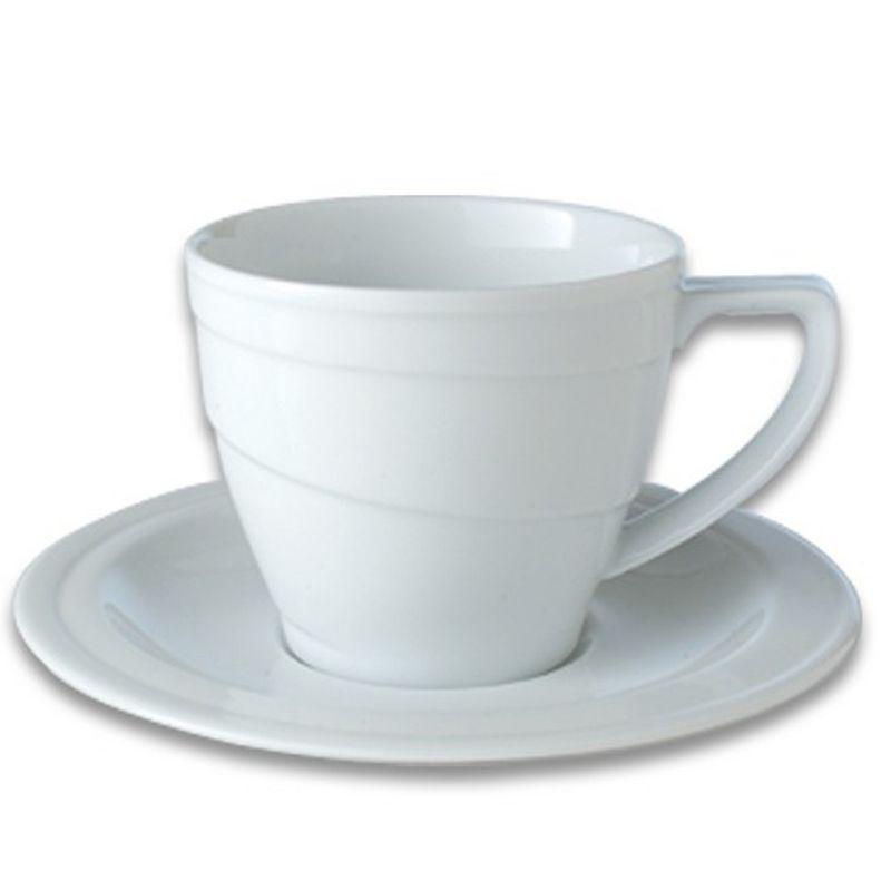 BergHOFF BergHOFF 4Pc Essentials Porcelain Espresso Cup 3.5 oz., and Saucers (Set of 4)