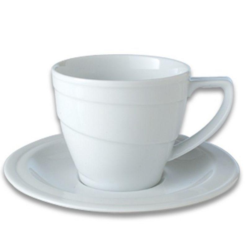 BergHOFF 4Pc Essentials Porcelain Espresso Cup 3.5 oz., and Saucers (Set of 4)