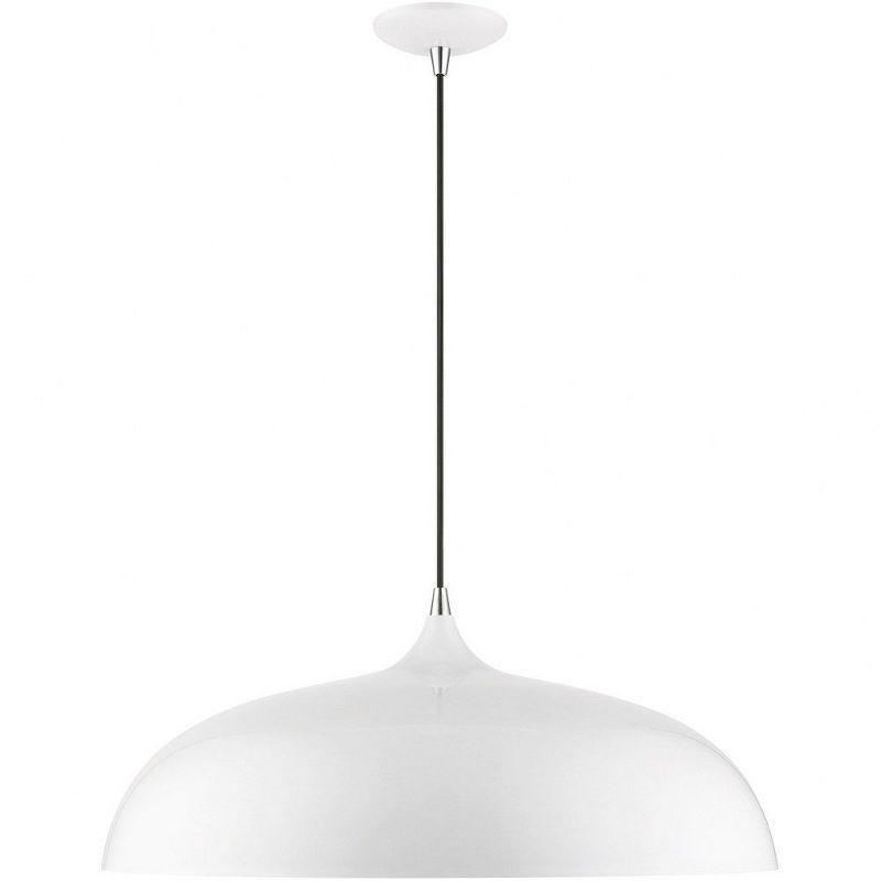 Livex Lighting Amador 3 - Light Pendant in  Shiny White/Polished Chrome