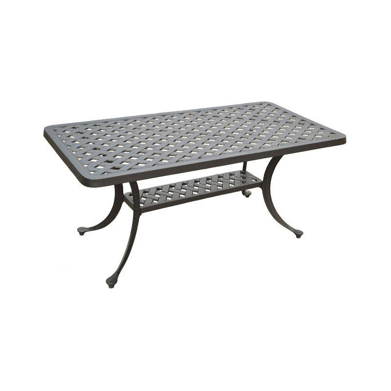 Sedona Rectangular Outdoor Coffee Table - Black - Crosley