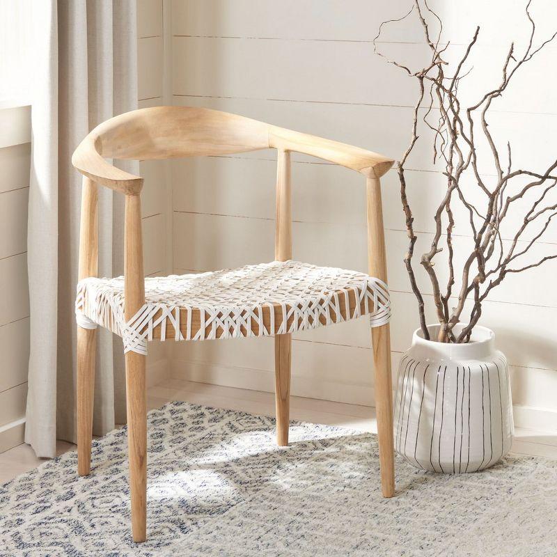 Kazbah Leather Dining Arm Chair