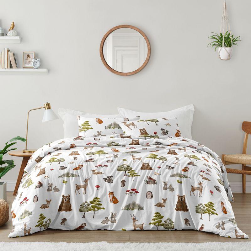 Watercolor Woodland Forest Animals Full / Queen Comforter Set by Sweet Jojo Designs