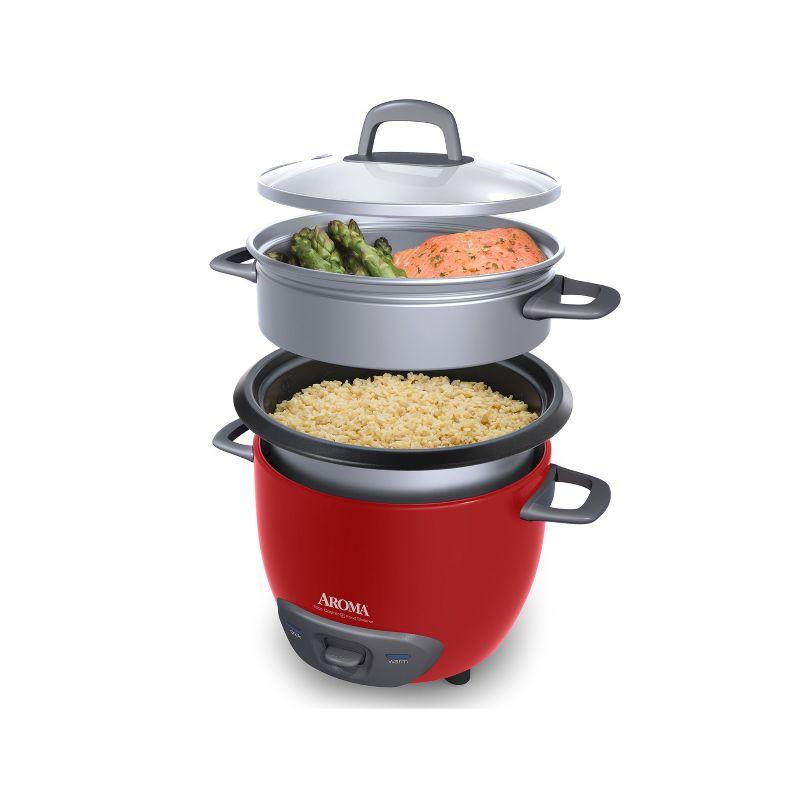 Aroma Aroma 14-Cup Pot Style Rice Cooker and Food Steamer Set