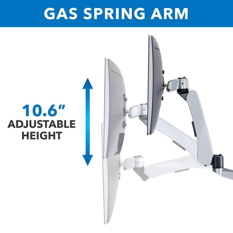 Mount-It! Monitor & Laptop Desk Stand, Fits Two Computer Monitors & One Laptop, Up To 27 Inch Monitors & 17 Inch Notebooks, Full Motion w/ Vented Tray