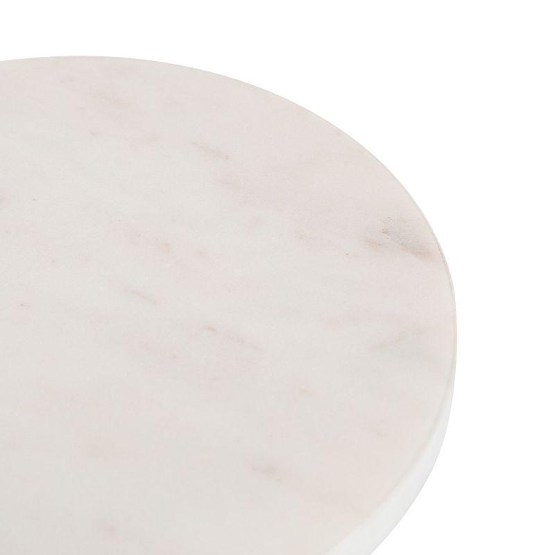 Kate and Laurel Helio Glam Drink Table, 8x8x24, Pewter