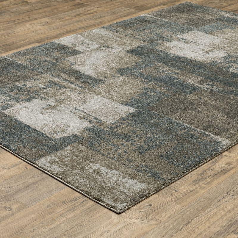 Oriental Weavers Alton 532B9 Teal/ Grey Indoor Area Rug - 5'3" x 7'6"