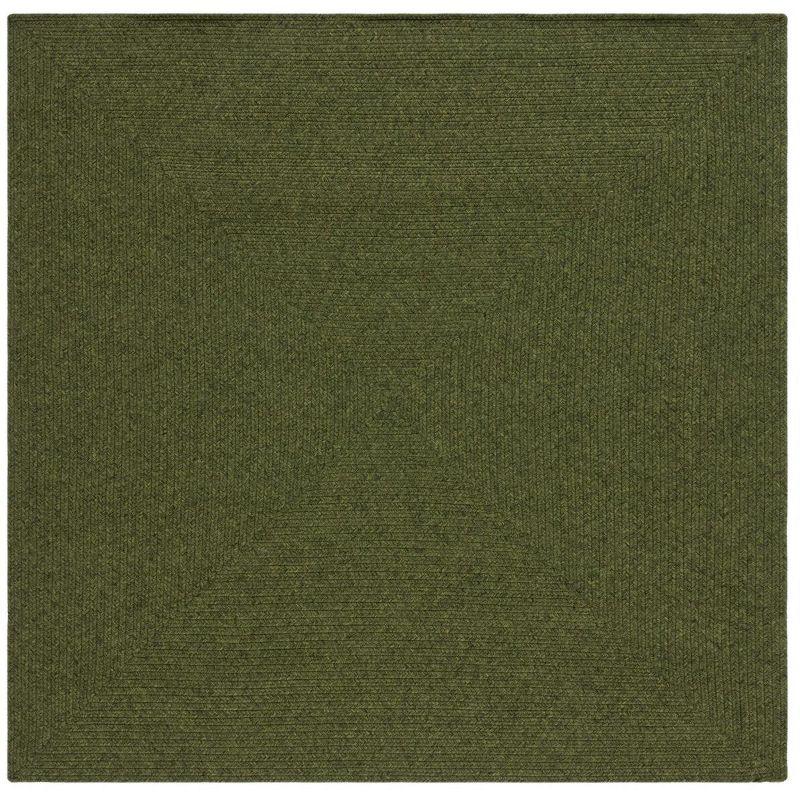 Braided BRD315 Hand Woven Area Rug - Green - 3'x3' - Safavieh.