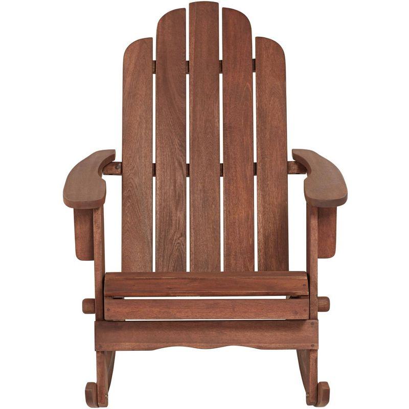 Teal Island Designs Chandler Dark Natural Adirondack Rocking Chair