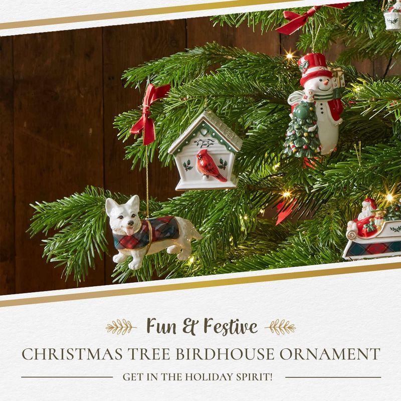 Spode Spode Christmas Tree Birdhouse Ornament 3.5"