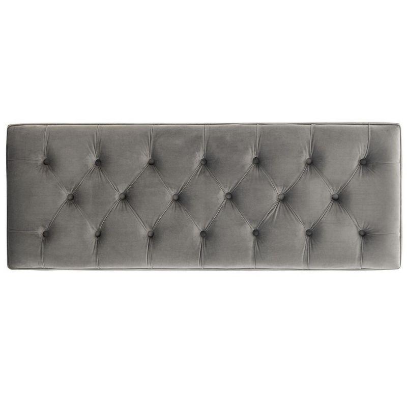 Tourmaline Tufted Acrylic Bench - Dark Grey - Safavieh