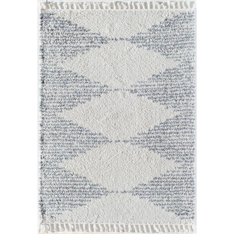Zaya Mason Shag Tribal Heath grey Area Rug