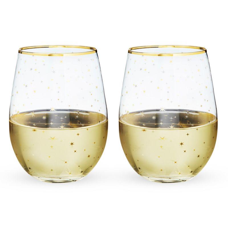 Starlight 18oz. Stemless Wine Glass Set (Set of 2)