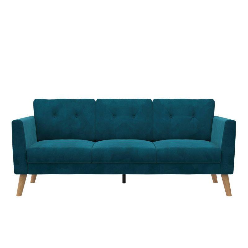 Gloria 75.5'' Wide Velvet Reversible Sofa & Chaise with Ottoman