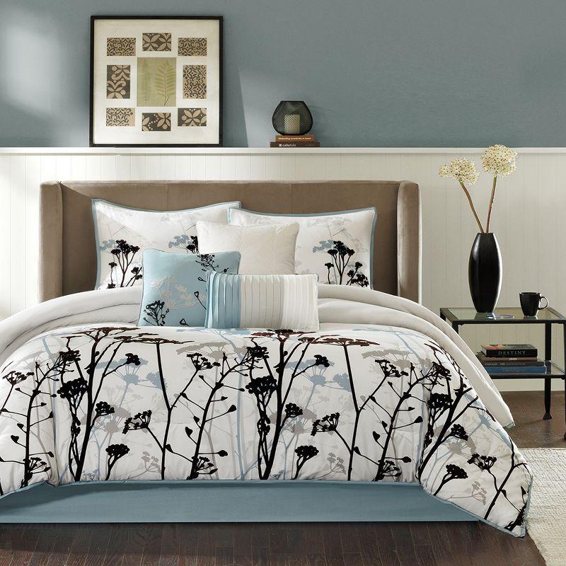 7 Piece Floral Comforter Set