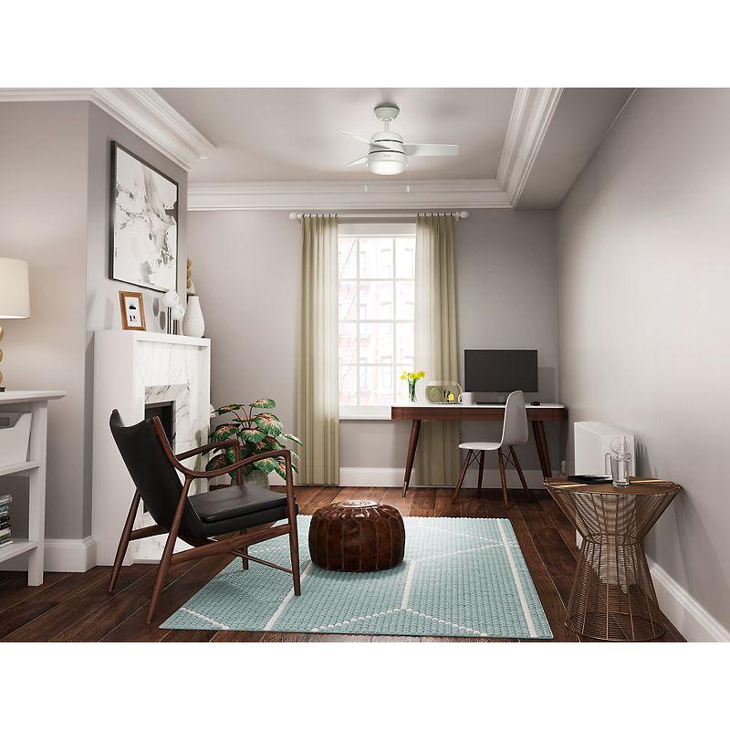 Aker 36" 3 - Blade Standard Ceiling Fan with Lights and Pull Chains