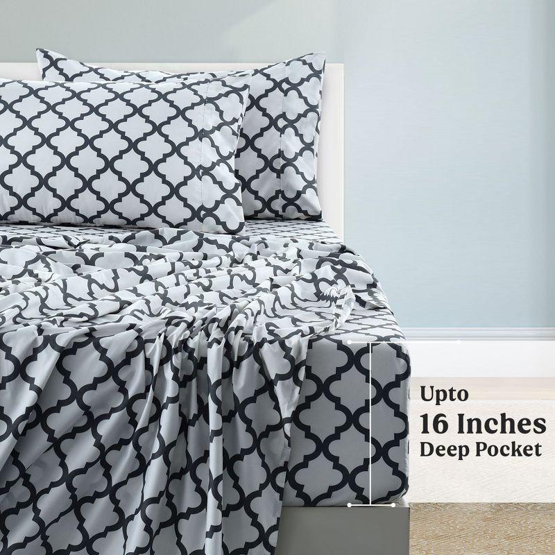 Lux Decor Collection Twin XL Bed Sheets - Premier 1800 Microfiber Deep Pocket Easy Care Sheets Set - White