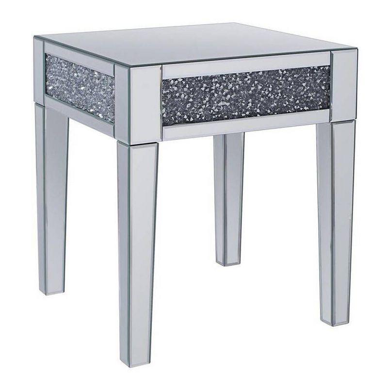 Trio Supply House Ravine Mirrored and faux diamond end table