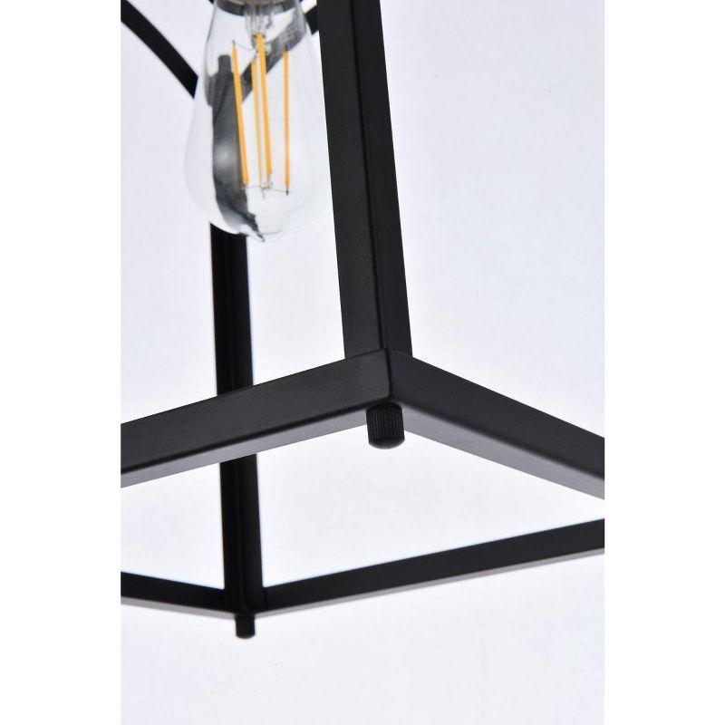 Elegant Lighting Janet 1 light flush mount in black