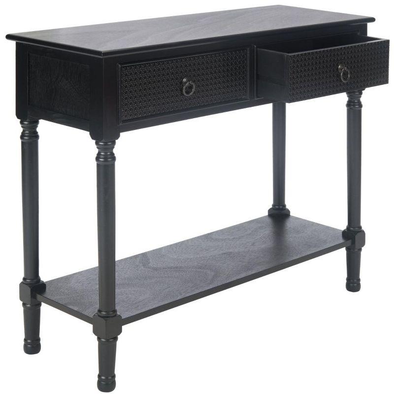 Haines 2 Drawer Console Table - CNS5727A - Black - Safavieh