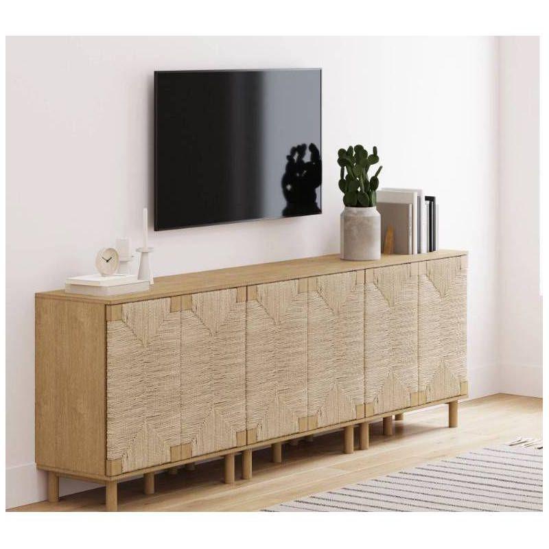 Shellie Solid Wood 2 - Door Accent Cabinet Set or TV Stand