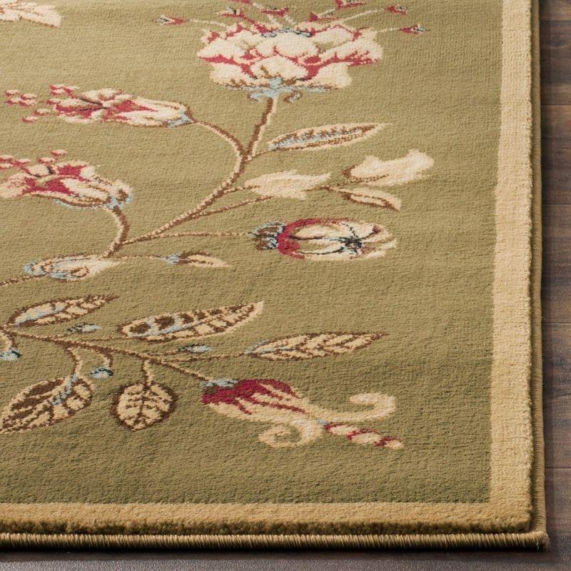 Lyndhurst LNH552 Power Loomed Area Rug - Green/Multi - 5'3"x7'6" - Safavieh
