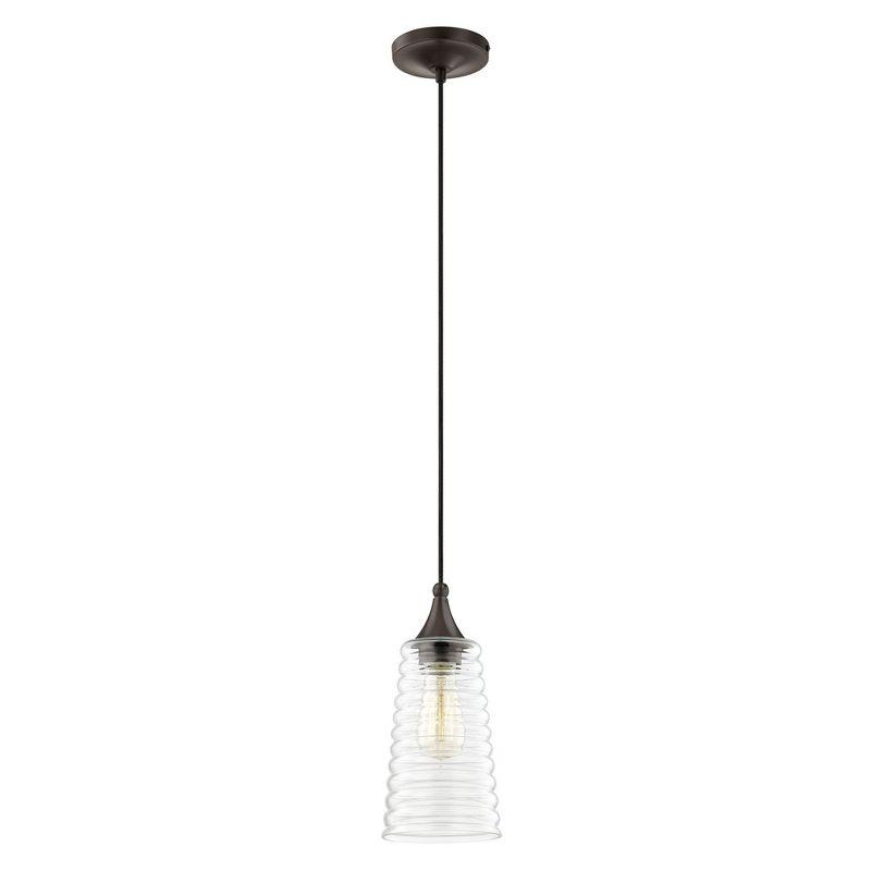Livex Lighting Art Glass 1 - Light Pendant in  English Bronze