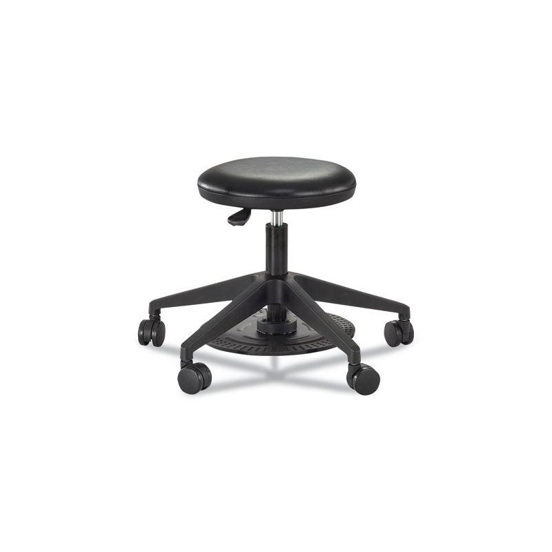 Safco Lab Stool, Backless, Supports Up to 250 lb, 19.25" to 24.25" Seat Height, Black