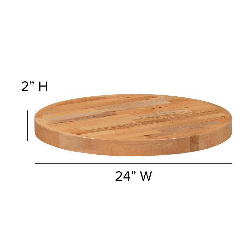 Mayfair Round Butcher Block Style Table Top - Restaurant Table Top