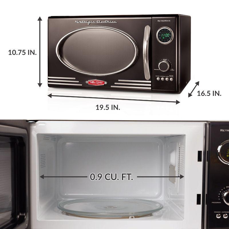 Nostalgia Retro 19" 0.9 cu ft. 800-Watt Countertop Microwave Oven