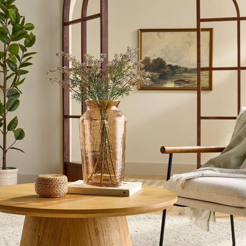 14" Tan Glass Decorative Flower Vase - Hearth & Hand™ with Magnolia