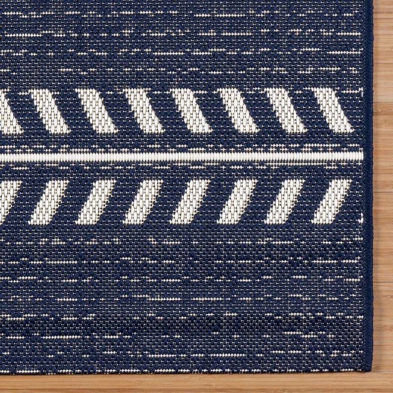 Gertmenian Paseo Moran Stripe Bohemian Striped Flatweave Indoor Outdoor Area Rug