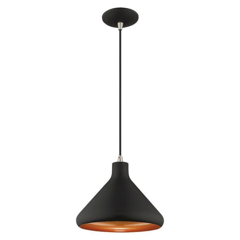 Black and Gold Aluminum Mini Pendant Light