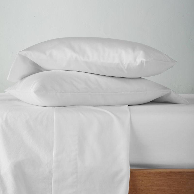 Full White Supima Cotton Sateen Sheet Set