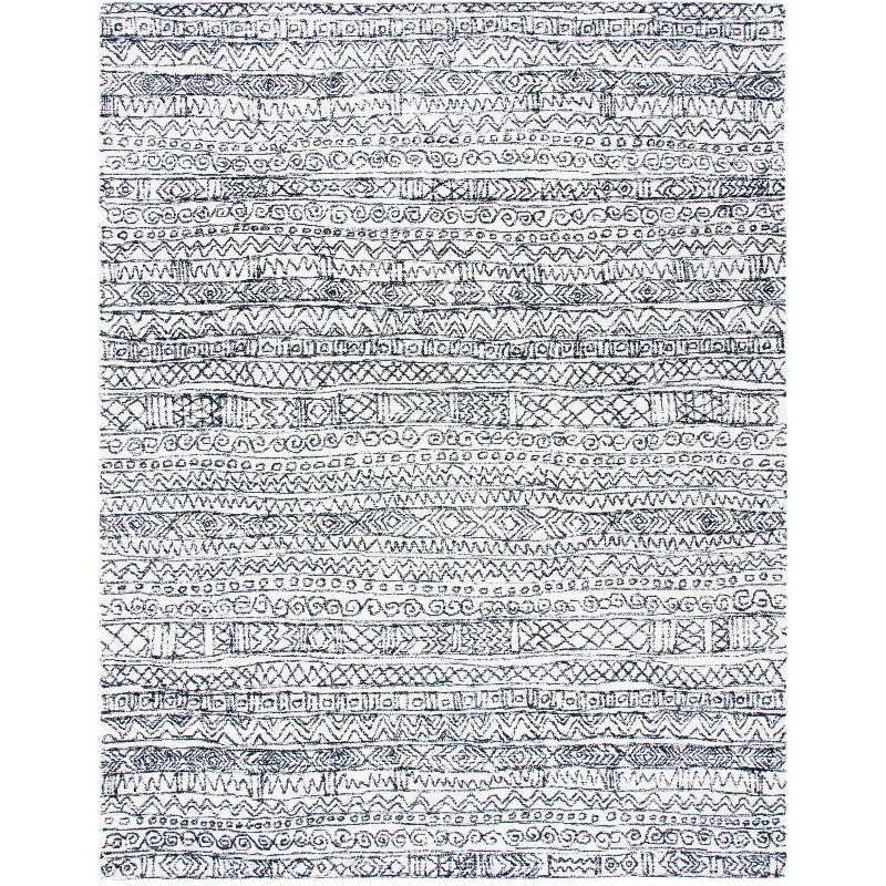 Micro-Loop MLP228 Hand Tufted Indoor Area Rug - Ivory/Black - 9'x12' - Safavieh
