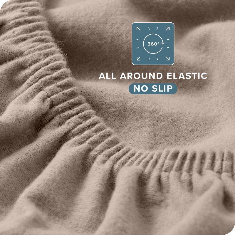 Bare Home Flannel Machine Woven Fitted Sheet