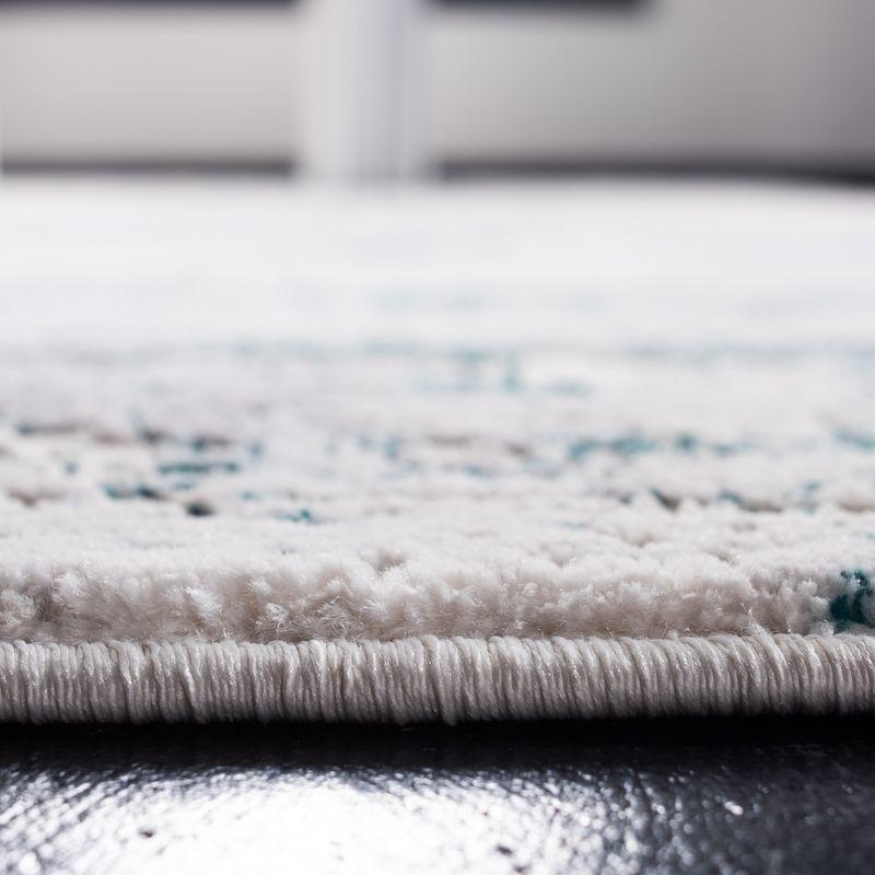Amalfi AMF572 Power Loomed Area Rug - Cream/Turquoise - 5'3"x7'6" - Safavieh.