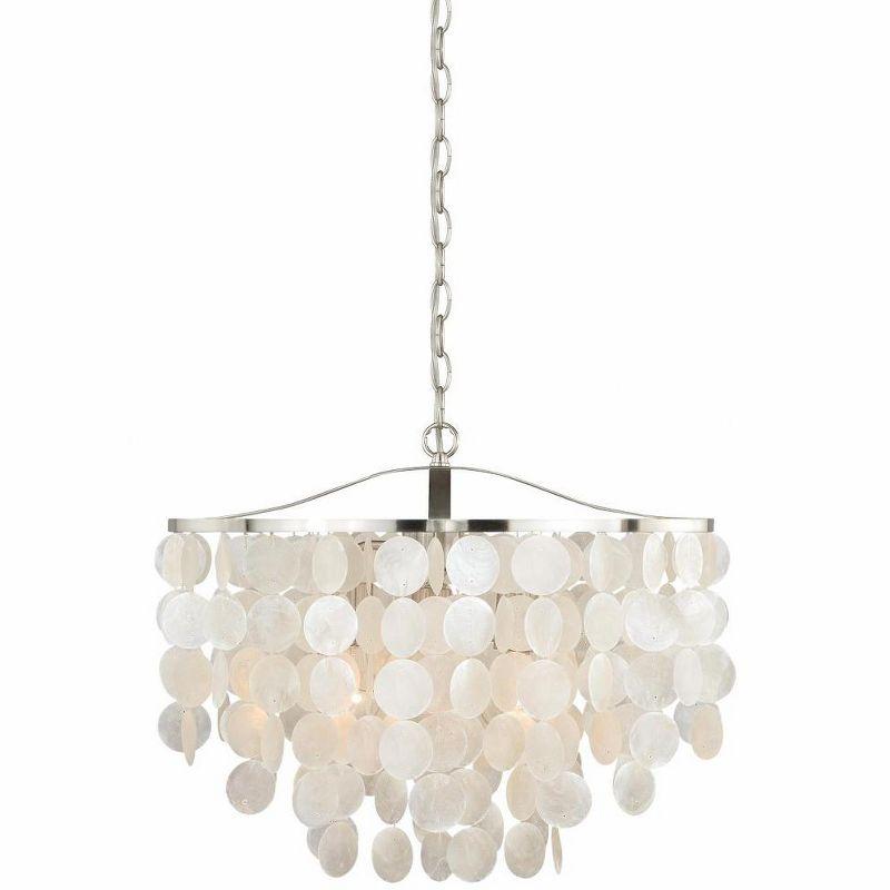 Elsa Satin Nickel 19'' Capiz Shell Pendant Light