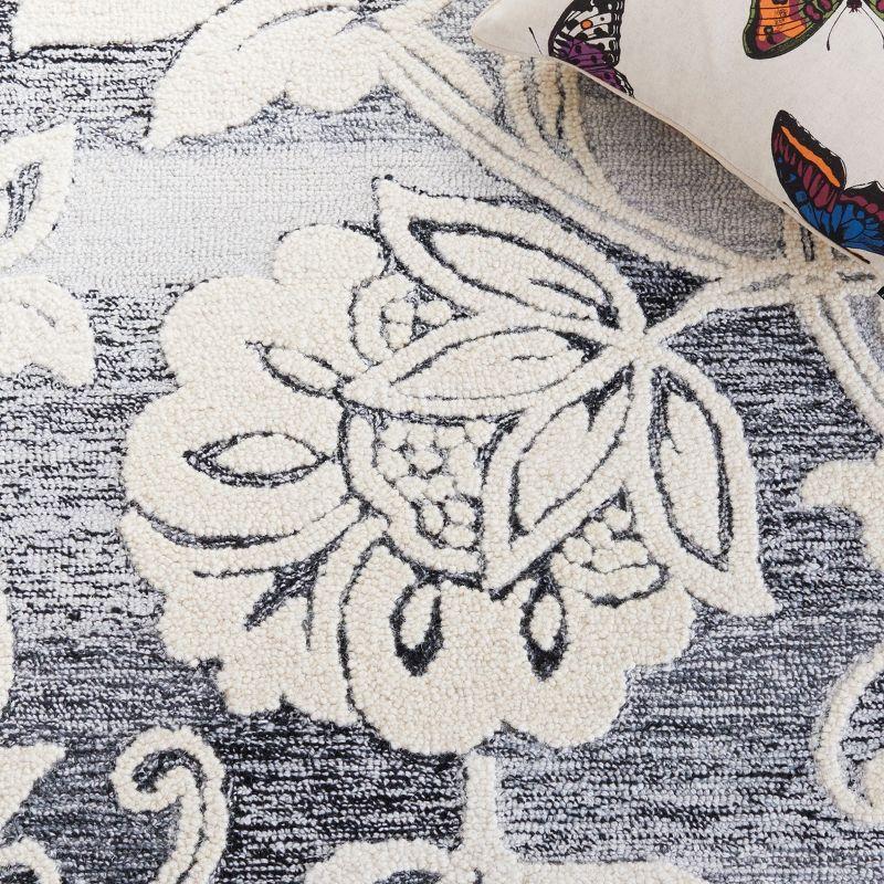 Jardin JAR731 Hand Tufted Area Rug - Black/Ivory - 4'x6' - Safavieh.