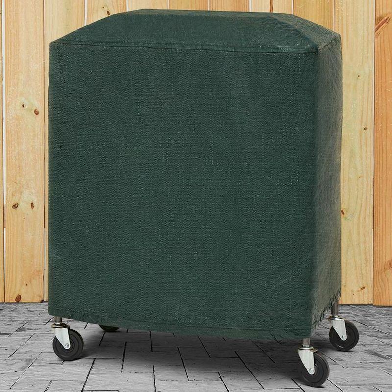 Green Waterproof Polyethylene Grill Cover for 35-Inch Grills