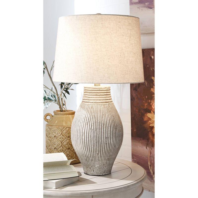 Layal Table Lamp Beige: 3-Way Switch, Textured Base, UL Listed - Signature Design by Ashley