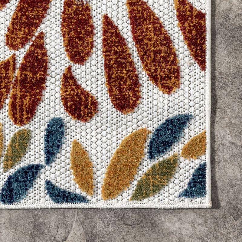 Nuloom Monique Floral & Paisley 4x6 Indoor/Outdoor Area Rug for Living Room Patio Deck Front Porch Kitchen, Blue/Multicolor