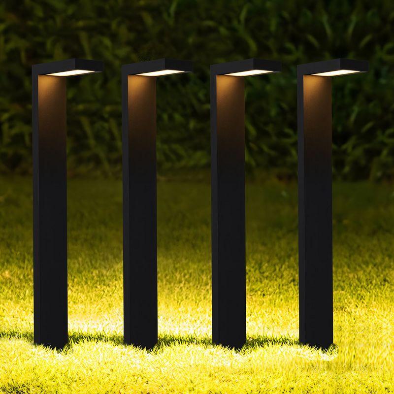 C Cattleya Low Voltage Black Aluminum Led Outdoor Landscape Path Lights (4-pack) (Set of 4)