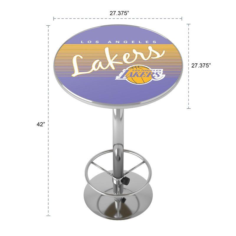 Los Angeles Lakers 42" Contemporary Round Wood & Acrylic Bar Table