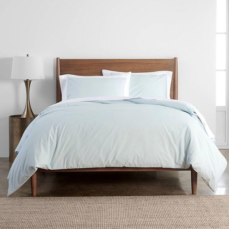 Spa Blue Cotton Pintuck Full/Queen Duvet Set